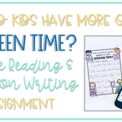 Screen Time: A Relevant Opinion Writing Topic for Kids