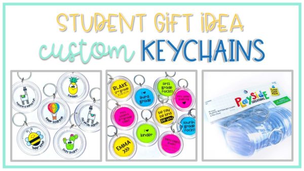 customized and personalized keychains make great gifts for students and are perfect for back to school, holidays, end of the year or all year long