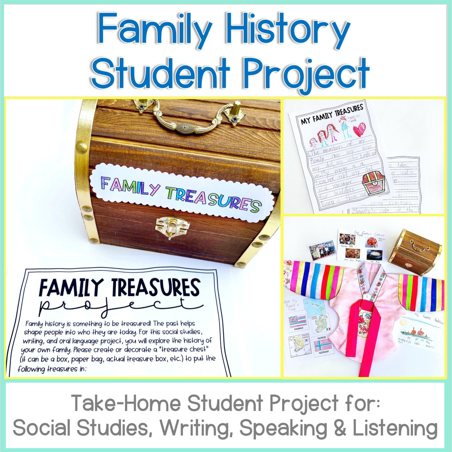 Student Family History Project for ELA and Social Studies - Life ...