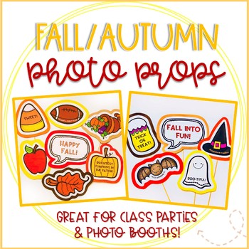Halloween & Thanksgiving Fall Photo Booth Props