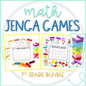 Jenga Math Games for 1st grade