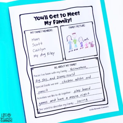 Back to School Activities: A Letter From Your Teacher Book Companion ...