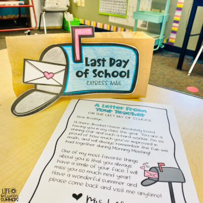 A Letter From Your Teacher Book Companion : Last Day of School Activity ...