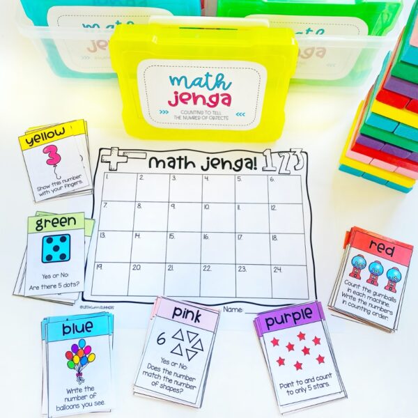 Counting to Tell the Number of Objects Game Cards for Jenga Math Counting Game - Image 2