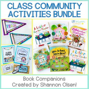 Classroom Community activities for Shannon Olsen books