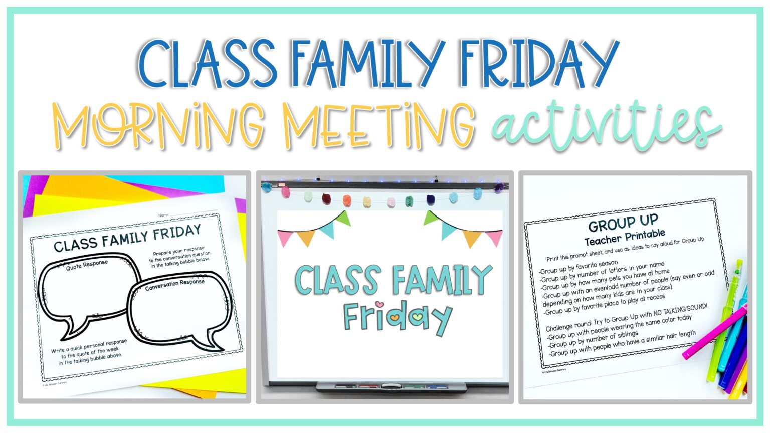 Fun Friday Class 5 Ways to Build Classroom Community in November - Life Between Summers