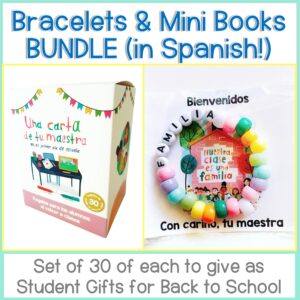 BUNDLE - Back to School Bracelets & Mini Books in SPANISH